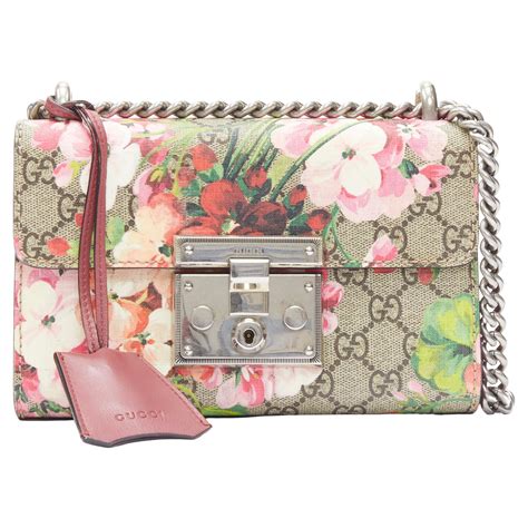 gucci floral chain bag